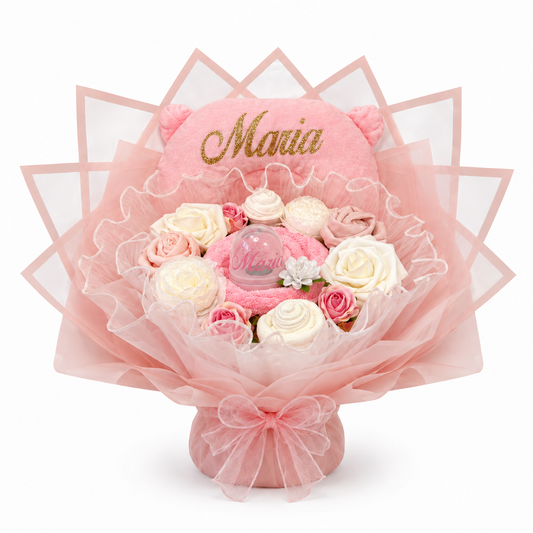 Bouquet de naissance personnalisé - Modèle 15