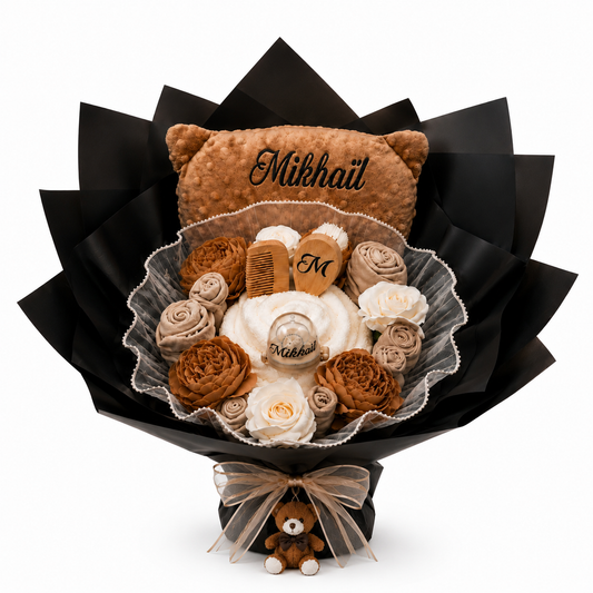 Bouquet de naissance personnalisé - Modèle 10
