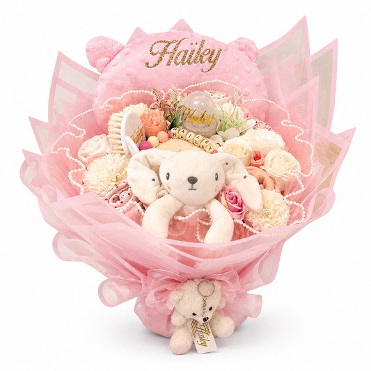 Bouquet de naissance personnalisé - Modèle 21