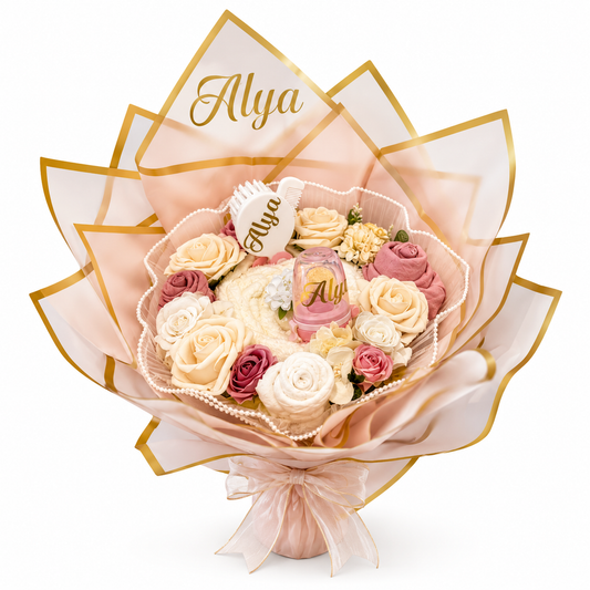 Bouquet de naissance personnalisé - Modèle 05