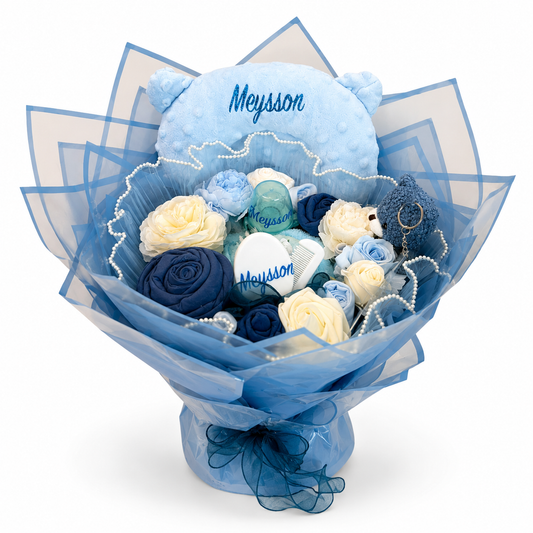 Bouquet de naissance personnalisé - Modèle 09