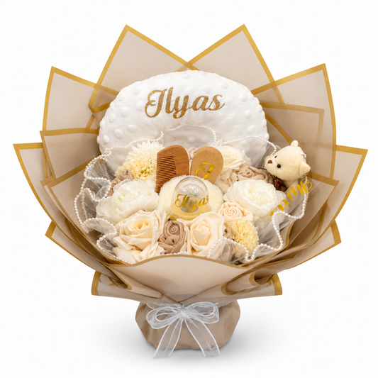 Bouquet de naissance personnalisé -  Classique