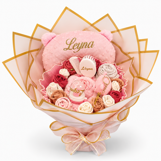Bouquet de naissance personnalisé  - Modèle 50