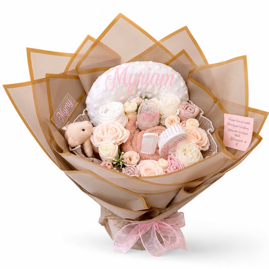 Bouquet de naissance personnalisé - Modèle 62