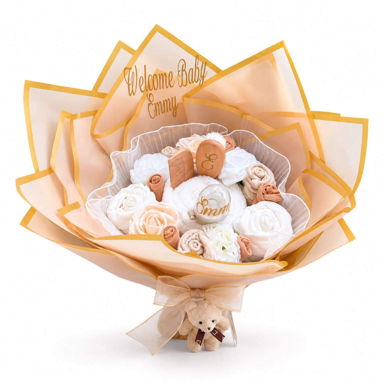 Bouquet de naissance personnalisé - Modèle 109