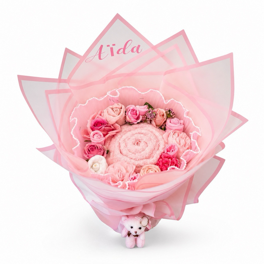 Bouquet de naissance personnalisé - Modèle 04