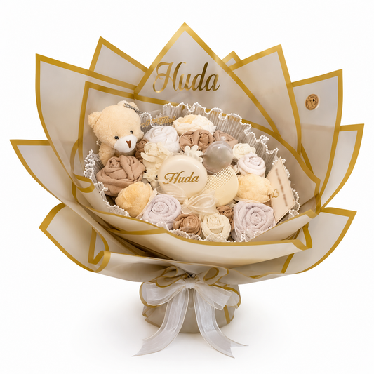 Bouquet de naissance personnalisé - Modèle 19